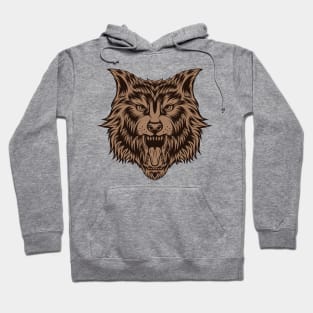 Vintage roaring wolf Hoodie